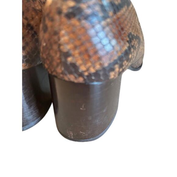VANELI Snake Print Loafer Heels 8.5 M Brown - Picture 5 of 10